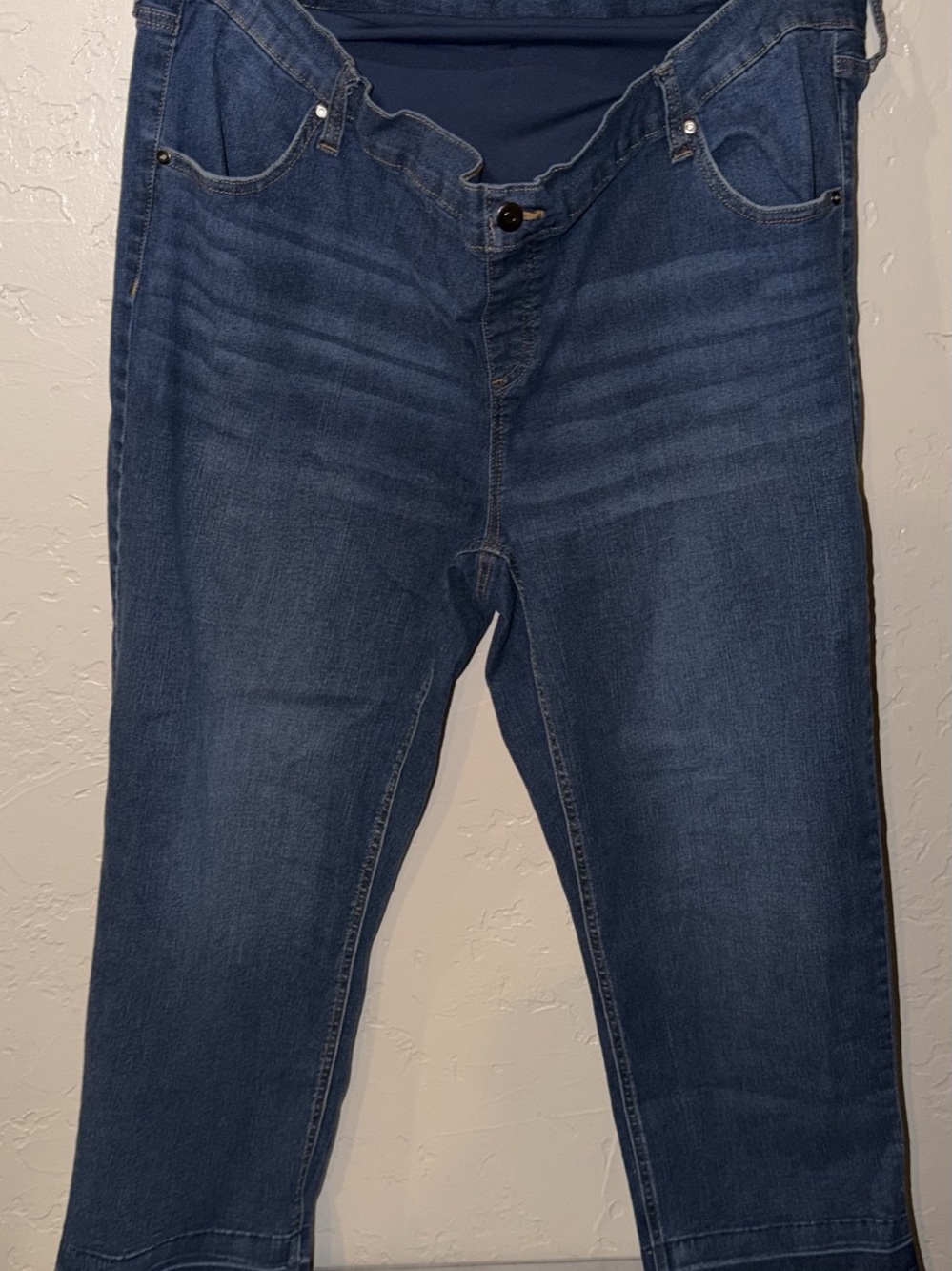 Time and Tru Maternity Straight Leg Jeans in Blue